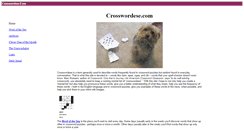 Desktop Screenshot of crosswordese.com